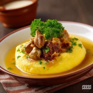 Sot-L’Y-Laisse de Dinde en Fricassée, Polenta Crémeuse