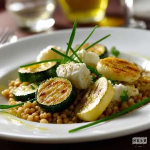 Sarrasin en Salade, Courgette Grillée et Fromage frais