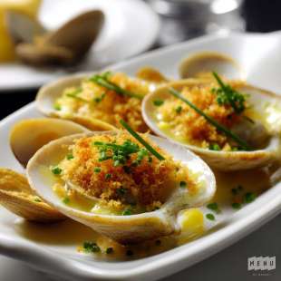 Praires Gratinées, Beurre Citron et Chapelure