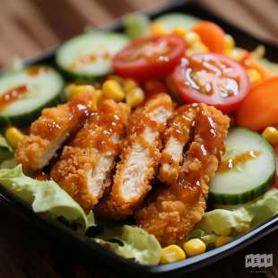 Salade Coréenne Poulet Frit