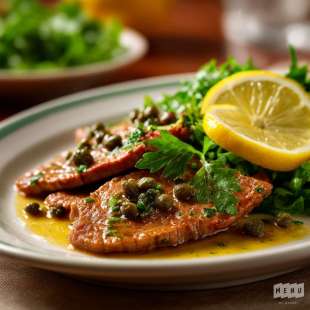 Piccata de Boeuf au Citron, Câpres et Persil