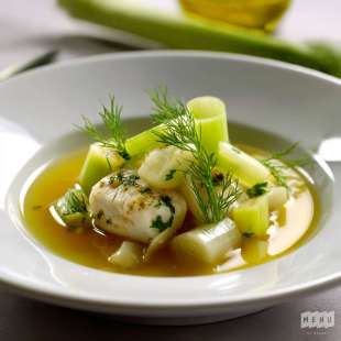 Bouillon Clair de Légumes, Haddock et Herbes Fraîches