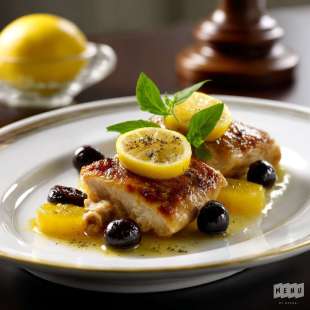 Poularde au Citron Confit et Olives Noires