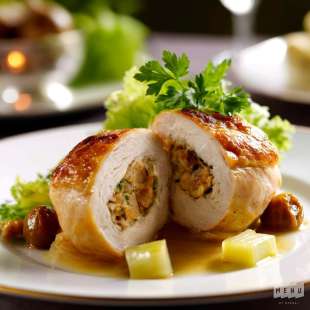 Poularde Farcie aux Marrons et Céleri