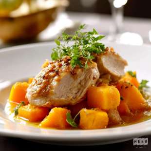 Poularde aux Épices Douces et Potiron