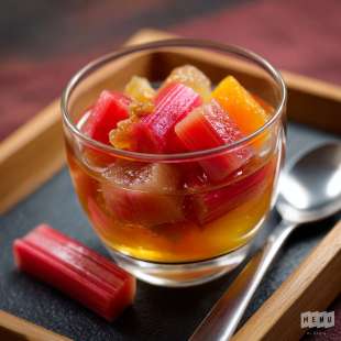 Rhubarbe Confite, Orange et Miel