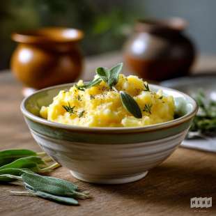 Purée de Pommes de Terre Infusée à la Sauge