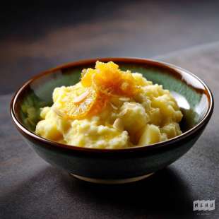 Purée de Pommes de Terre au Lait d’Amande et Citron Confit