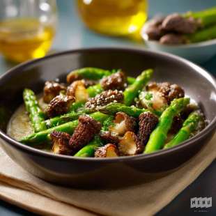 Poêlée de Morilles et Asperges