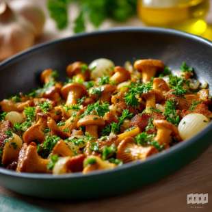 Poêlée de Girolles, Échalotes et Persil