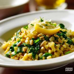 Risotto de Graines de Tournesol, Épinards et Citron