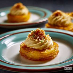 Gaufrette de Pommes de Terre, Crème au Beurre Noisette