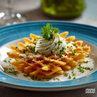 Gaufrette de Pommes de Terre, Crème au Parmesan