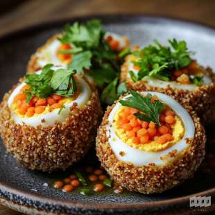 Scotch Egg Végétarien aux Lentilles Corail