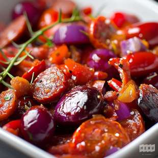 Pluma Ibérique, Piperade au Chorizo