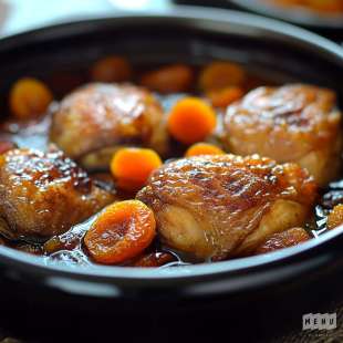 Tajine de Poulet aux Abricots Secs