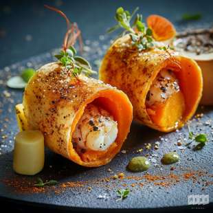 Pastilla Homard, Patate Douce et Gingembre