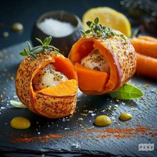 Pastilla Homard, Patate Douce et Lait de Coco
