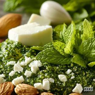 Pesto de Menthe, Amandes et Feta