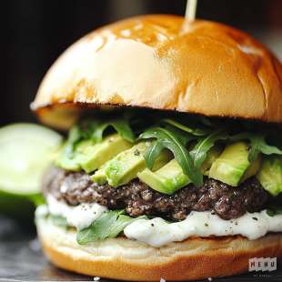 Smash Burger à l’Avocat et Citron Vert