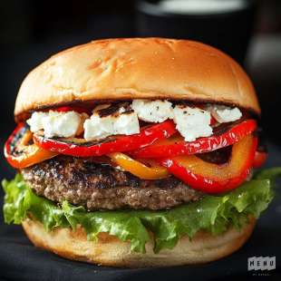 Smash Burger Poivron Grillé et Feta