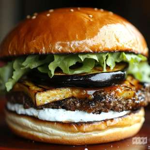 Smash Burger Aubergine et Harissa