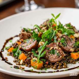 Salade Tiède de Coeurs de Canard et Lentilles