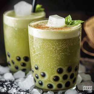 Bubble Tea Matcha au Lait d’Amande