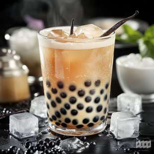 Bubble Tea Thé Noir, Perles de Tapioca et Vanille Fraîche