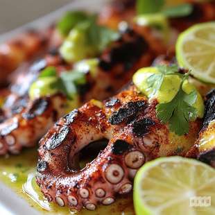 Poulpe Grillé au Paprika Fumé et Citron Vert