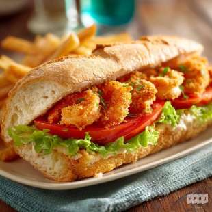 Po’Boy aux Crevettes Frites