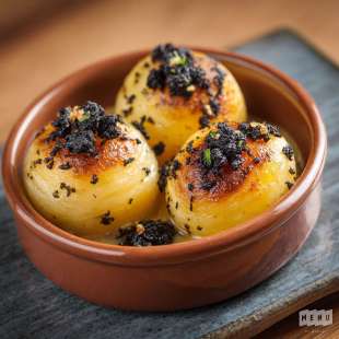 Pommes Duchesse à l’Encre de Seiche