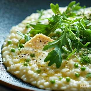 Risotto au Miso Comté Roquette et Wasabi