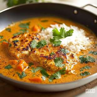 Poulet Curry Coco, Riz Basmati