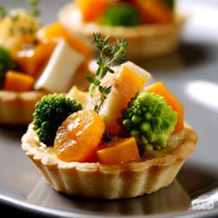 Tartelette de Butternut Salsifis Brocoli et Clémentine