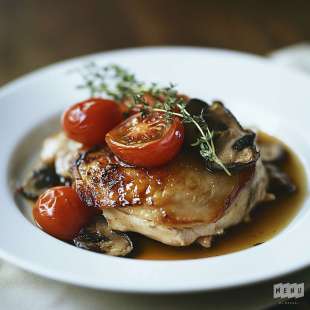 Poulet, Tomates et Champignons