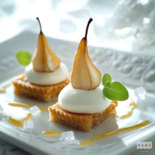 Tartelette Poire Crème de Marrons Meringuée