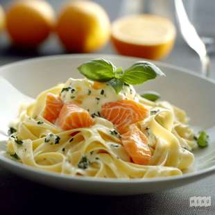 Tagliatelles au Saumon et à la Crème