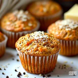 Muffins Carottes, Cumin et Parmesan