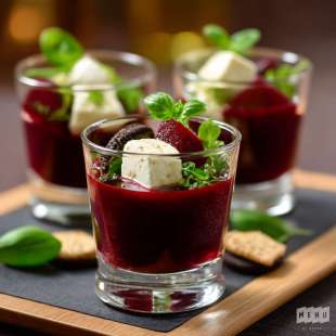 Verrines Apéritives Betterave-Chèvre