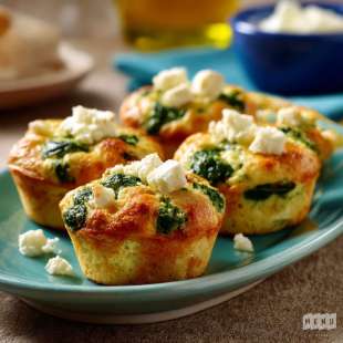 Recette Apéritif : Muffins Épinards/ Feta