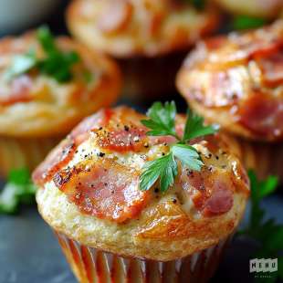 Muffins aux Lardons et au Chèvre