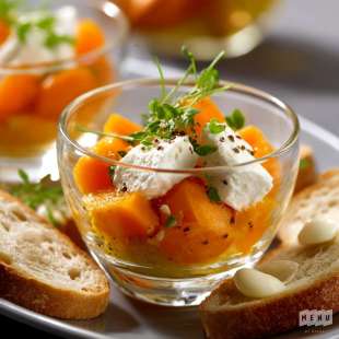 Verrine de Carottes et Chèvre frais