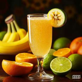 Cocktail Pétillant Rhum Orange Banane