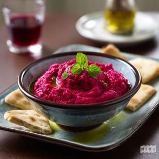 Recette Apéritif : Dip Betteraves Houmous