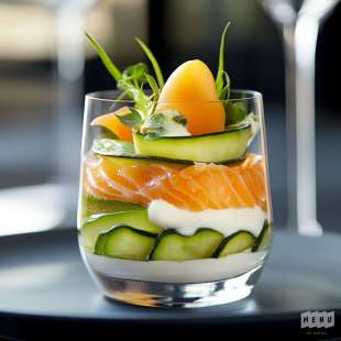 Verrine Saumon Courgettes Chèvre frais
