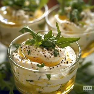 Recette Apéritif : Crème à la Feta, Miel et Roquette