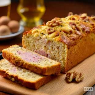 Cake aux Noix et au Jambon