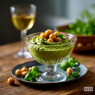 Recette Apéritif : Houmous de Basilic (aux Pois Chiches)