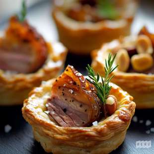 Mini Tartelettes au Magret Fumé